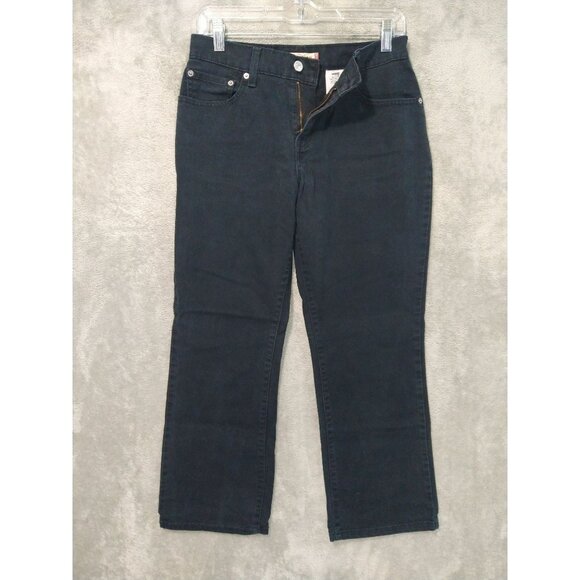 Levis 550 Jeans Womens 6 Short Black Denim Relaxed Boot Cut Western Cowgirl Y2K - Picture 1 of 8